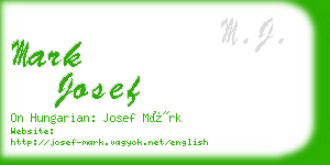 mark josef business card